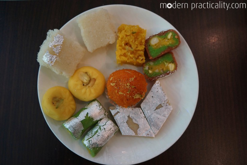 Deepavali sweets are (expensive) mini works of art. They are extremely sweet but delicious!