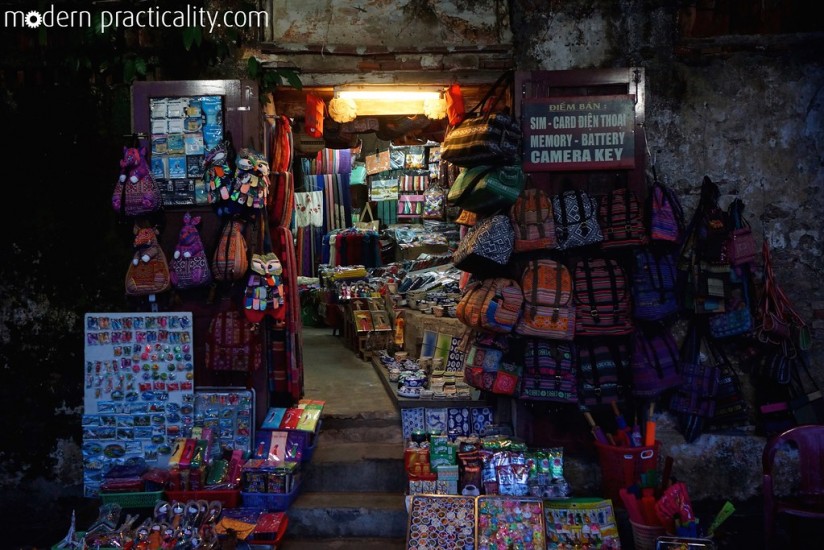 One of the many shops selling souvenirs in the old city.